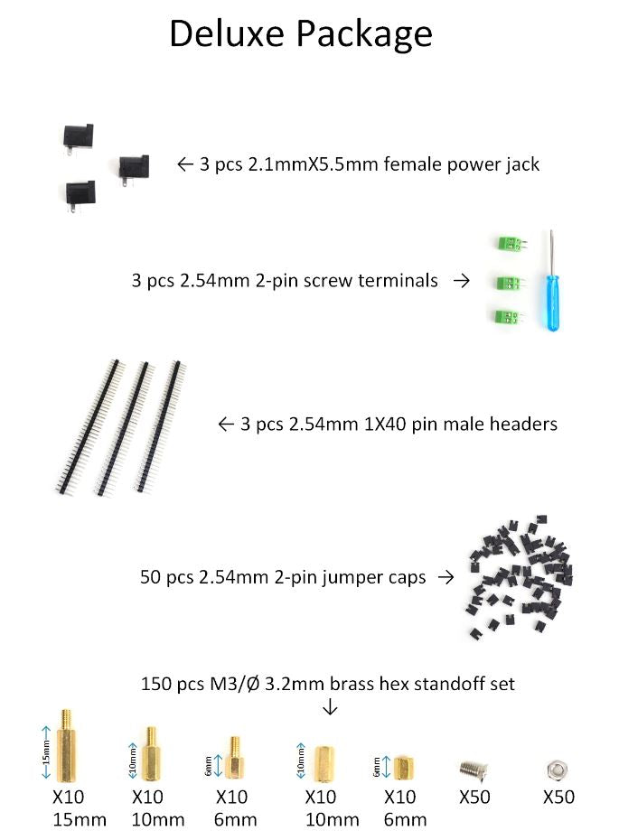 PTSolns Prototyping Solderable Breadboard PCB Kit (Proto Mix Deluxe)