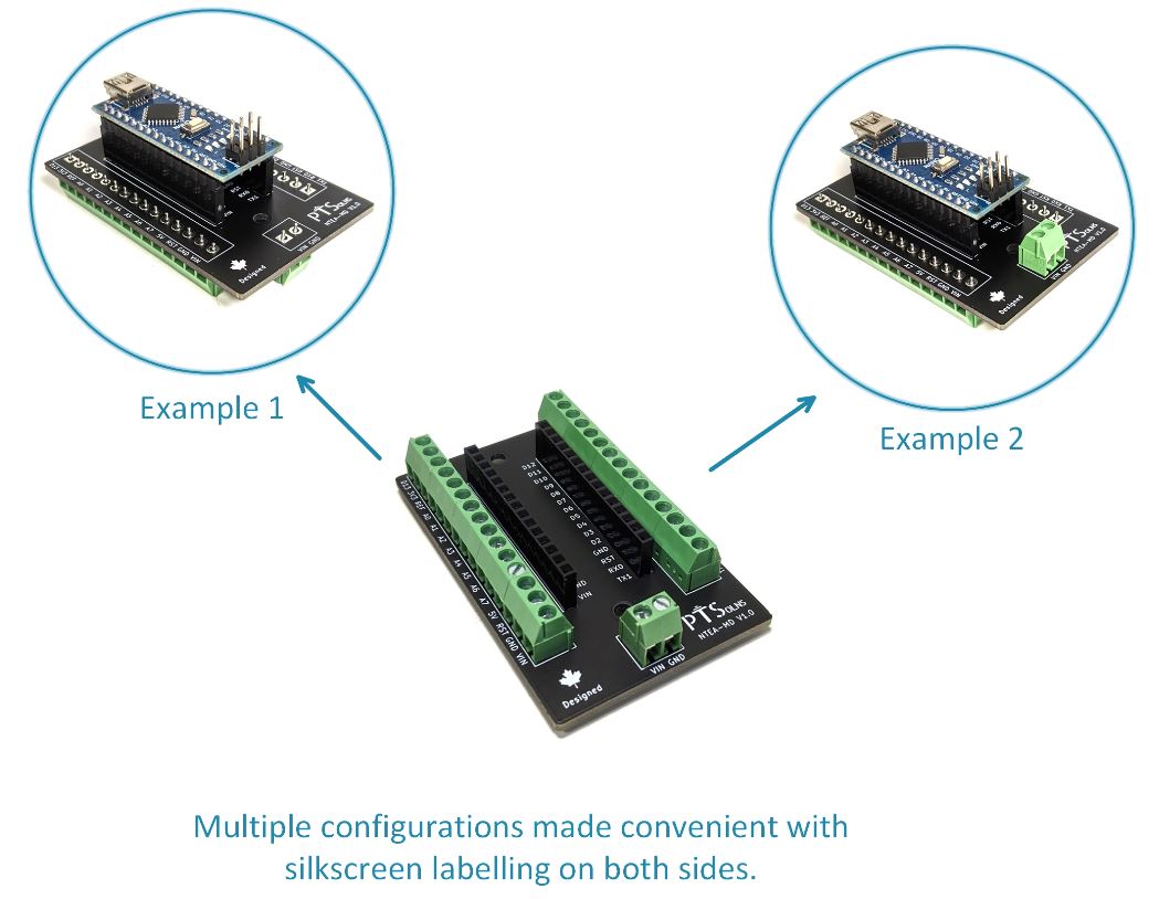 PTSolns Nano Terminal Expansion Adapter NTEA Board (NTEA-MD, 2-Pack)