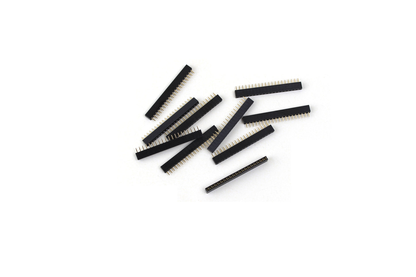 Embase femelle droite au pas de 2,0 mm (1 X 15 broches, 10 pièces)