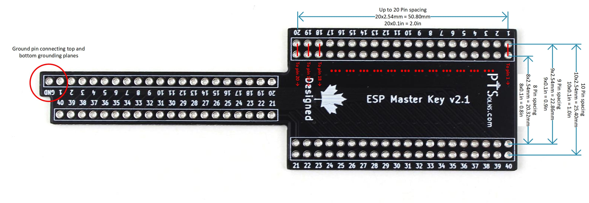 ESP Master Key Dimensions