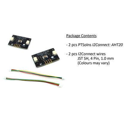 I2Connect: AHT20 temperature and humidity qwiic connect module package contents
