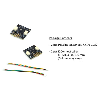 I2Connect: KXTJ3=-1057 3-axis digital accelerometer module package contents