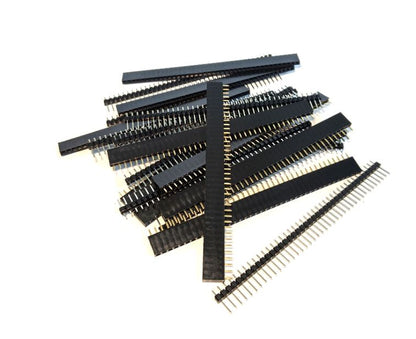 Female Header 2.54mm 40-Pin Straight & Male Header 2.54mm 40-Pin Straight COMBO (20-pack)