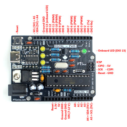 DIY UNO Kit Pinout Diagram