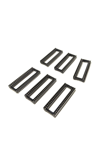Zócalo IC de paso de 2,54 mm DIP prensado (6 pines, 24 piezas)