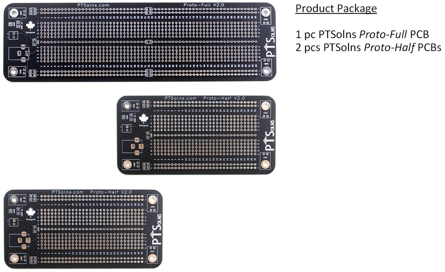 Kit de PCB de placa de pruebas soldable para creación de prototipos PTSolns (Proto Mix Basic)